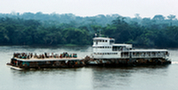 River boat on Congo River - Dem Rep of Congo (Zaire)
